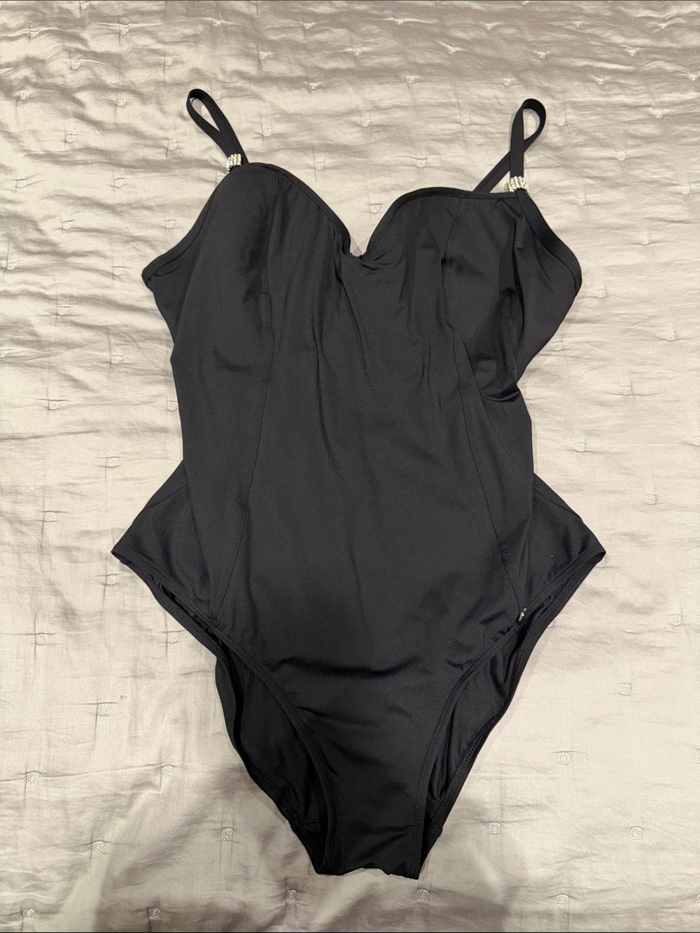 Panache Black One-Piece Swimsuit with Subtle Underwire Bust Support